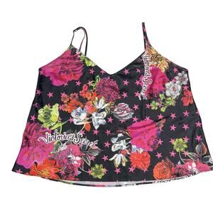 Victoria’s Secret Cami Tank Top Women's Large Multicolor Floral Adjustable Y2K